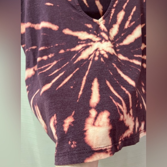 ⚫️ BOGO Pink Rose Tie-Dye Crop Top Fun Colours Size Large Bohemian Look - Picture 5 of 6